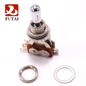 ปุ่มโลหะเลือกได้3ทางสำหรับกีตาร์ไฟฟ้า,สวิตช์สลับลูกบิดพร้อมหัวโลหะสีดำ/ ทอง/โครเมียม - Product Image 6