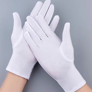 Spandex <b>Gloves</b> White <b>Thin</b> Short Elastic Dance Jewelry <b>Gloves</b> Unisex Sweat Wicking Breathable Non Slip Food Processing - Product Image 3