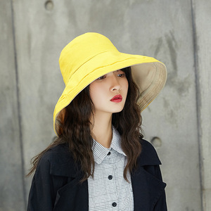 2024 nouveau chapeau seau femmes <span class=keywords><strong>littérature</strong></span> <span class=keywords><strong>japonaise</strong></span> et Art couverture bassin chapeau pare-soleil Chic grand bord tissu chapeau - Product Image 3