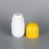 Bouteille en plastique portable à large ouverture en forme de capsule pour vitamines et probiotiques, très vendue