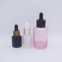 Tube de papier de bouteille de teinture en verre vide rose de 30ml pour huile essentielle