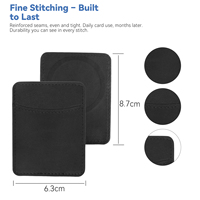 Dompet Kartu Kredit Kulit PU dengan Magnet Kuat, Slot Kartu Slim Magsafe, Kompatibel iPhone Apple Duo 18