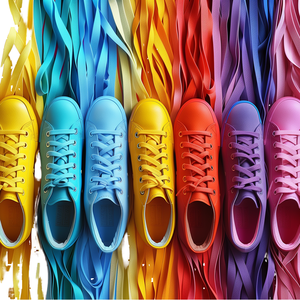 Baskets de randonnée blanches personnalisées de 1cm de large sans couture avec lacets plats en polyester personnalisés - Product Image 6