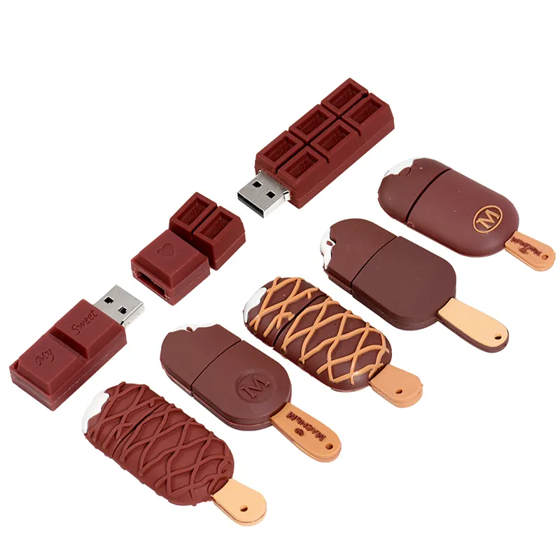 Pendrive Karet Usb Flash Drive Berbentuk Es Krim 4Gb 8Gb 16Gb 32G Pvc Usb Stick 2.0 3.0 Memori Flash