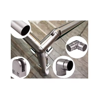 Moderne Edelstahl-Geländerzubehör-Serie 304 316 für Treppen und Balkone – Glas-Kabel-Handlaufhalterung für Villen