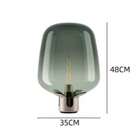 Nouvelle lampe de chevet en verre de luxe léger, design simple et créatif, lampe de salon, lampe de bureau