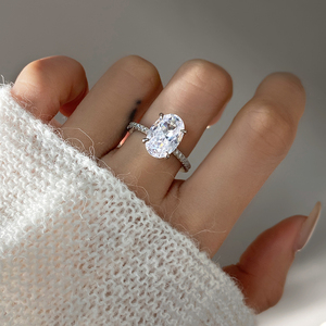 High quality Zircon Brass Gemstone Engagement <b>Ring</b> <b>Set</b> with Zirconia 18K <b>Gold</b> & Rhodium Plated for Women Party & Anniversary - Product Image 4