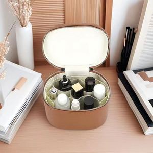 Trousse de Maquillage Portable Haut de Gamme Détachable Grande Capacité Écologique en PU avec Bande Élastique en Cuir pour le Commerce Transfrontalier - Product Image 3