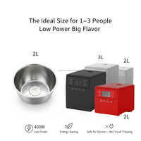 Petit cuiseur à riz électrique 2L 400W faible consommation 8 fonctions de cuisson écran LCD style japonais OEM personnalisable avec tasse doseuse
