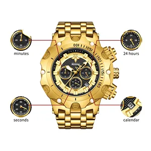 Nuovo Orologio da <span class=keywords><strong>Uomo</strong></span> YaLaLuSi 1003 2026, <span class=keywords><strong>Marca</strong></span> di Lusso, al Quarzo, Resistente all'Acqua, con Quadrante Sportivo per Ragazzi - Product Image 5