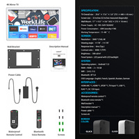 Vente en gros Android 4K TV miroir intelligent 32 43 55 60 65 86 pouces commande vocale écran en verre de salle de bain étanche