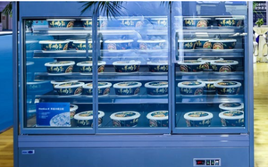 1.5 मीटर डबल तापमान एयर कूलिंग सेमी-ऊर्ध्वाधर आइसक्रीम और जमे हुए खाद्य मांस प्रदर्शन फ्रीजर के साथ फ्रीजर - Product Image 5