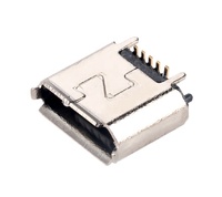 Conector Micro USB Tipo B Vertical de 5 Pines Hembra, Conector USB para Cargador y Rastreador GPS