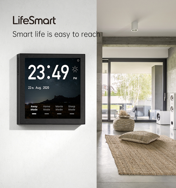 LifeSmart Smart Home Automation System Wi-Fi/Ethernet 10.25" OLED Touch Screen 4 Customizable Buttons Remote Control Switch