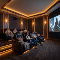 Venta al por mayor de muebles modernos para teatros comerciales, sofás de cine eléctricos individuales, asientos de cine plegables de cuero VIP