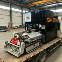 Machine de dragage de fosse septique à chenilles en caoutchouc robustes pour l'accumulation de graisse épaisse