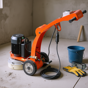 Pulidora de pisos eléctrica de 10 pulgadas con motor sin escobillas de 1300W y 1720 RPM para pulir concreto, granito, mármol y piedras. - Product Image 2