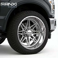 Roues de camion robustes FANXI 22x12 24x12 26x12 6 trous 6x5.5 pour Chevy Ram GMC 1500 8x170 8 trous pour Ford F250 avec capuchons flottants