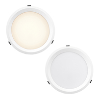 Lampe ronde commerciale de haute qualité personnalisée 12.6 pouces plat grand panneau lumineux LED ultra mince plafonnier encastré