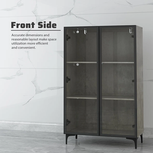 Lemari Pajang Kaca 3 Tingkat Dengan Lampu LED - Product Image 4