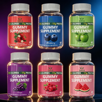 6 types de gommes multivitaminées à saveur de fruits riches en protéines, améliorent l'immunité, complément alimentaire pour adultes, fibres végétales