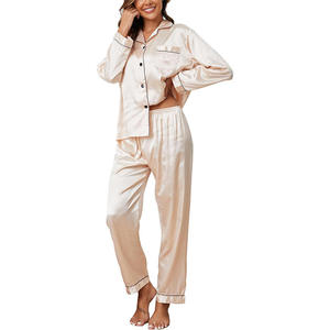 Nuovo Completo Due Pezzi in Seta Ghiaccio per Donna, Camicia <span class=keywords><strong>da</strong></span> <span class=keywords><strong>Notte</strong></span> a Maniche Lunghe, <span class=keywords><strong>Taglie</strong></span> <span class=keywords><strong>Grandi</strong></span>, Abbigliamento <span class=keywords><strong>da</strong></span> Casa - Product Image 4