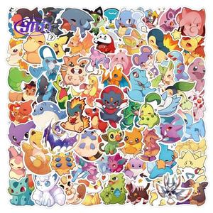 50/60 pièces Pokemoned usine ventes directes ordinateur portable <span class=keywords><strong>Manga</strong></span> Anime autocollants étanche PVC impression poche monstres miroir autocollants - Product Image 3