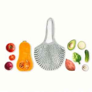 Bolsas de malla de algodón reutilizables para supermercado, bolsas de compras de malla de algodón ecológicas para frutas - Product Image 3