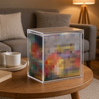 Boîte de présentation transparente en acrylique pour collection de cartes à collectionner, pour collectionneurs à domicile, vitrine haute transparence avec couvercle magnétique
