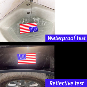 Autocollants réfléchissants <span class=keywords><strong>drapeau</strong></span> américain 5x3 pouces, lot de 3, imperméables et résistants aux UV pour véhicules - Product Image 3