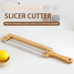 Serrated <b>Bread</b> <b>Knife</b> Wooden Handle Stainless Steel <b>Bread</b> Slicer Cake <b>Knife</b> Baking Tool Kitchen Accessory - Product Image 1