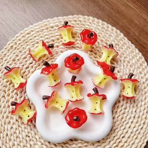 Mới kích thước lớn mô phỏng ba chiều táo lõi dễ thương tự làm phụ kiện Bông tai Keychain Mặt dây chuyền bán buôn - Product Image 2