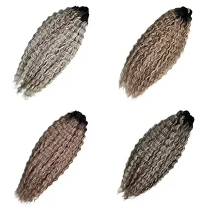 Свободные пучки волос с глубокими волнами, супер длинные синтетические вьющиеся волнистые скрученные синтетические плетеные накладные волосы Ariel In Russia