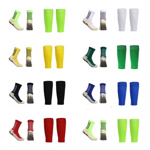 Conjuntos de calcetines deportivos y calentadores de piernas, talla única, verde fluorescente, poliéster, calcetines de yoga con puntos antideslizantes, absorción del sudor, transpirables - Product Image 1
