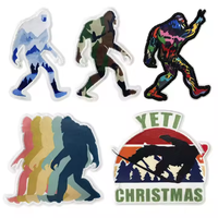 5 pièces Yeti Bigfoot fer sur Patch transfert de chaleur Applique pour chemise veste chapeau | Sasquatch extérieur drôle bricolage vêtements Patch
