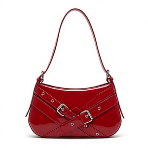 Factory New <strong>Young</strong> <strong>Lady</strong> Vintage Style PU Handbags Underarm Purses Zipper Closure Chain Strap 2-2.9L Capacity for Girls Daily - Product Image 1