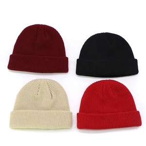Gorro de Punto Unisex para Correr en Invierno, Estilo Vintage sin Borde, Color Azul Marino, Múltiples Colores, 100% Acrílico, Decoración con Lazo - Product Image 3