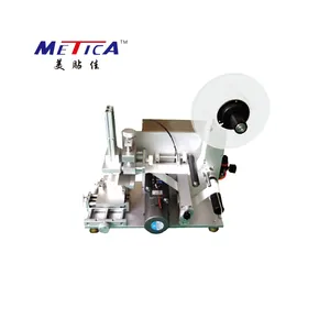 Semi automatic table flat and top surface labeling machine easy to operate