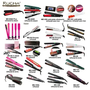 Rucha Beauty 2 In 1 Infrared Ceramic MCH Heater Fast Heat Hot sale Hair Curler Flat Iron