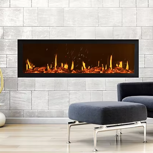 Modern 40/50/60/70/80 Inch Holographic Electric <strong>Fireplace</strong> Built-In LCD <strong>Screen</strong> for Household Hotel Steel English Metal Material - Product Image 1