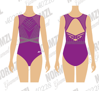 Club de danse justaucorps de gymnastique violet Ballet danse justaucorps fabricants vêtements de gymnastique sans manches