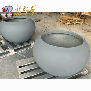 Nuevas macetas redondas Magic Stone Grc para exteriores, ideales para parques y centros comerciales. - Product Image 1