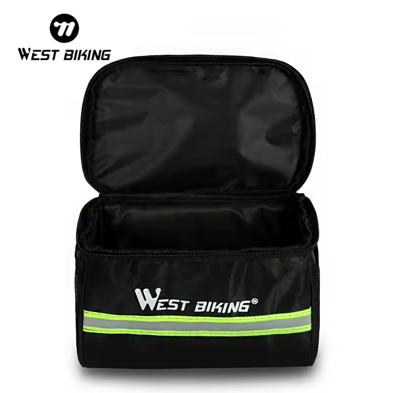 Borsa Da Telaio Anteriore WEST BIKING Grigia 1L Riflettente Per Bici MTB E Strada - Nuova Con Etichette - Foto 3