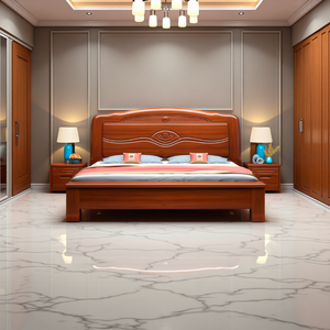 Cama King Size de Madera Sólida con Diseño Moderno y Elegante, Personalizable con Altura Ajustable, Duradera y Fácil de Montar, para Suites de Hotel de Lujo, Elande - Product Image 5