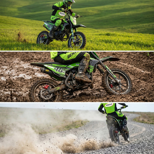 HOUBANG <span class=keywords><strong>Moto</strong></span> tout-terrain miniature pour enfants 2 temps 49cc vert noir pour débutants avec motocross hors route <40 km/h vitesse maximale performance stable - Product Image 4