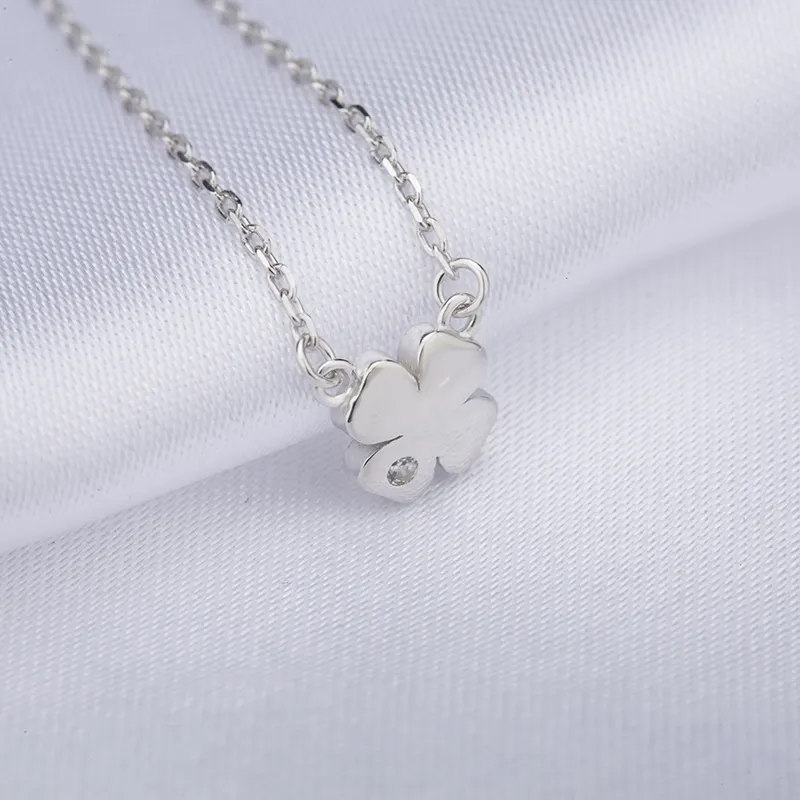women accessories fashion Four leaf clover silver jewelry 2021 necklace