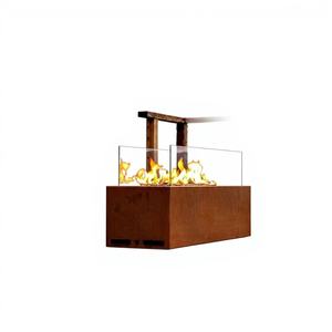 Moderna Brasera de Acero Corten para Exteriores, con Calefacción a Propano y Diseño de Bajo Mantenimiento para Jardín y Patio - Product Image 1