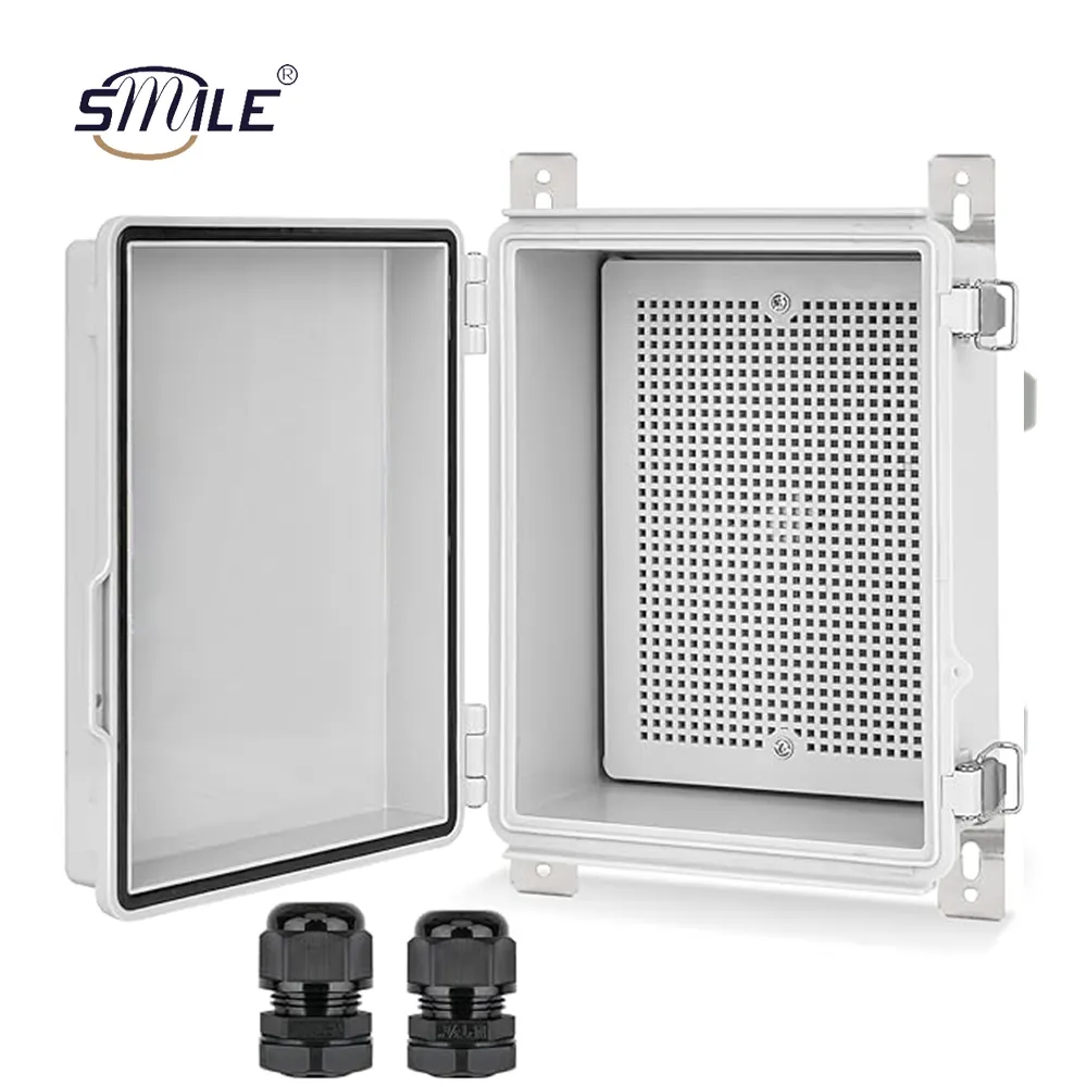 CHNSMILE IP65 Caja de conexiones impermeable Gratury con placa de montaje 500x400x200 Caja eléctrica de metal con bisagras