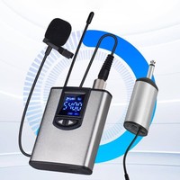 Headset Nirkabel UHF Lavalier Mic Belt Pack Transmitter Mini Receiver untuk Pengajaran Vlog Siaran Langsung Rekaman Panggung Buatan Pabrik
