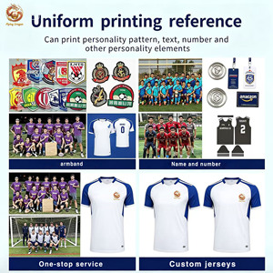 Conjunto de Fútbol Retro de Nueva Temporada, Personalizado con Impresión por Transferencia de Calor, 1 Pieza de Poliéster Transpirable de Secado Rápido para Hombre - Product Image 6